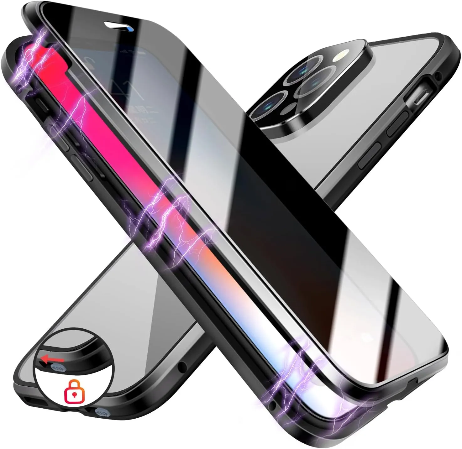 iPhone 15 Plus Anti-Peep Double Sided Case