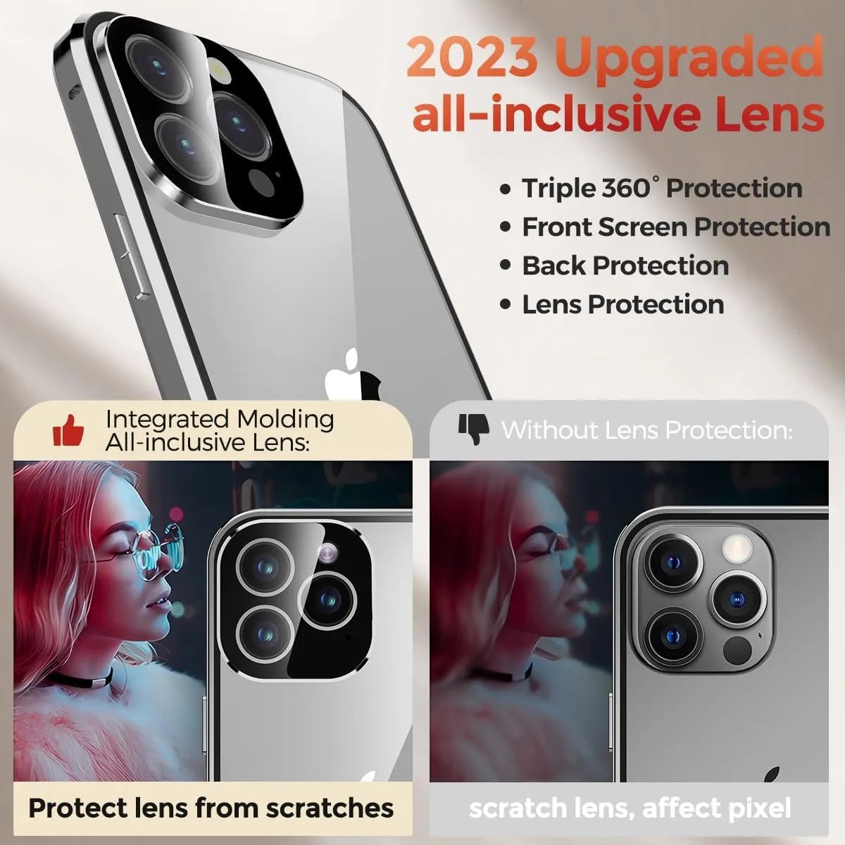 iPhone 15 Plus Anti-Peep Double Sided Case