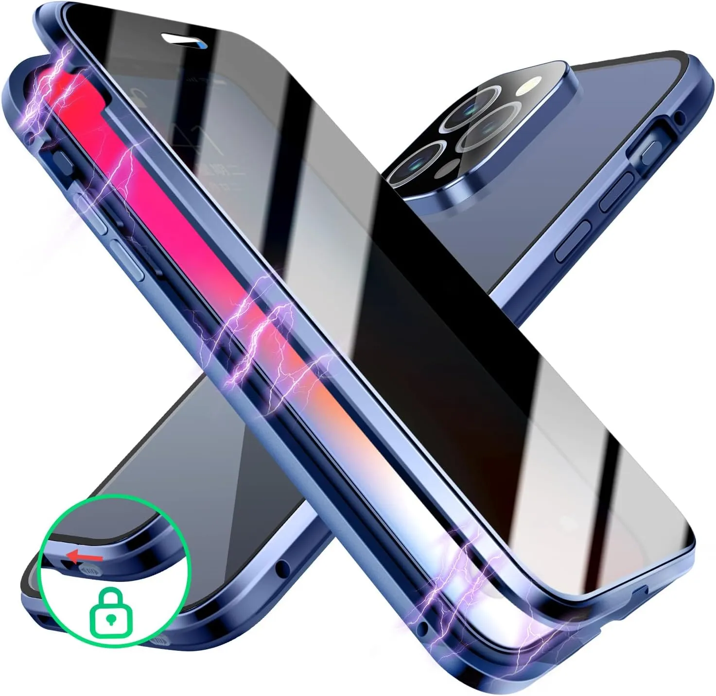 iPhone 15 Plus Anti-Peep Double Sided Case