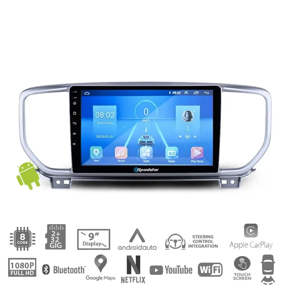 Kia Sportage (18-21) - 9 Inch Roadstar Android Entertainment & GPS System