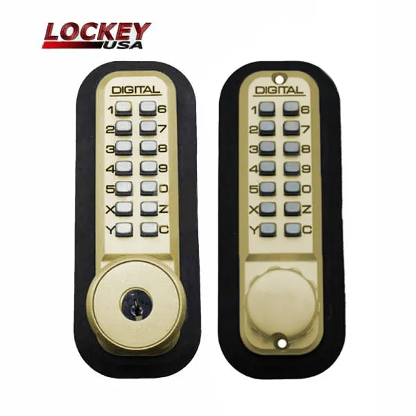 Lockey - 2210-DC-KO - Mechanical Keyless Double Deadbolt Lock w/ Key Override