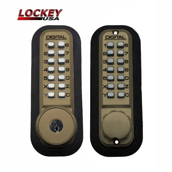 Lockey - 2210-DC-KO - Mechanical Keyless Double Deadbolt Lock w/ Key Override