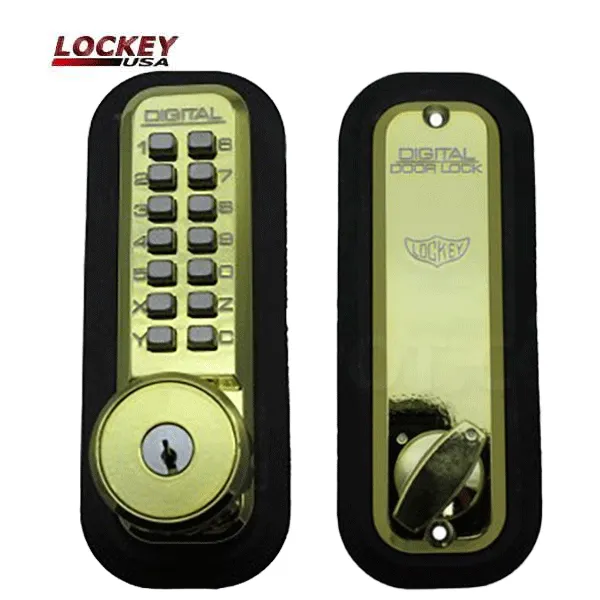 Lockey - 2210-KO - Mechanical Keypad Keyless Deadbolt Lock - Single Combination w/ Key Override