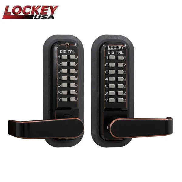 Lockey - 2835-DC - Mechanical Keypad - Keyless Lock - Lever Set - Passage - Double Combination
