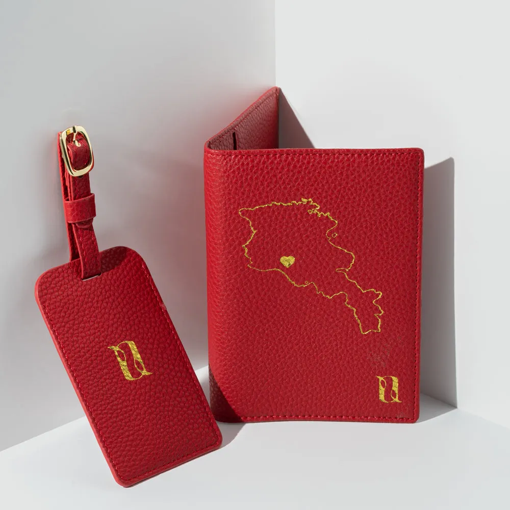 Love Armenia Passport Holder & Luggage Tag Travel gift Set