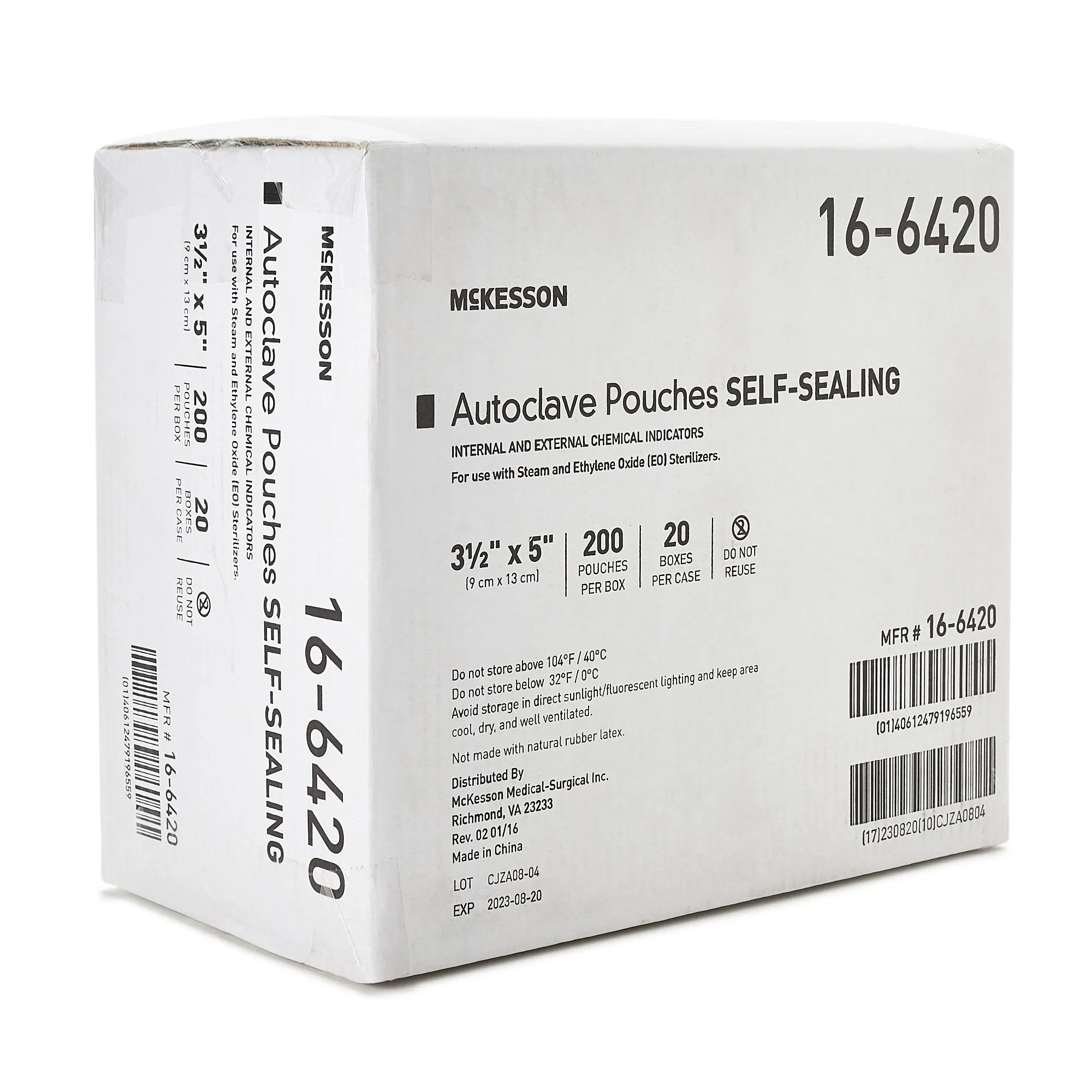 McKesson Sterilization Pouch, 3½ x 5 Inch
