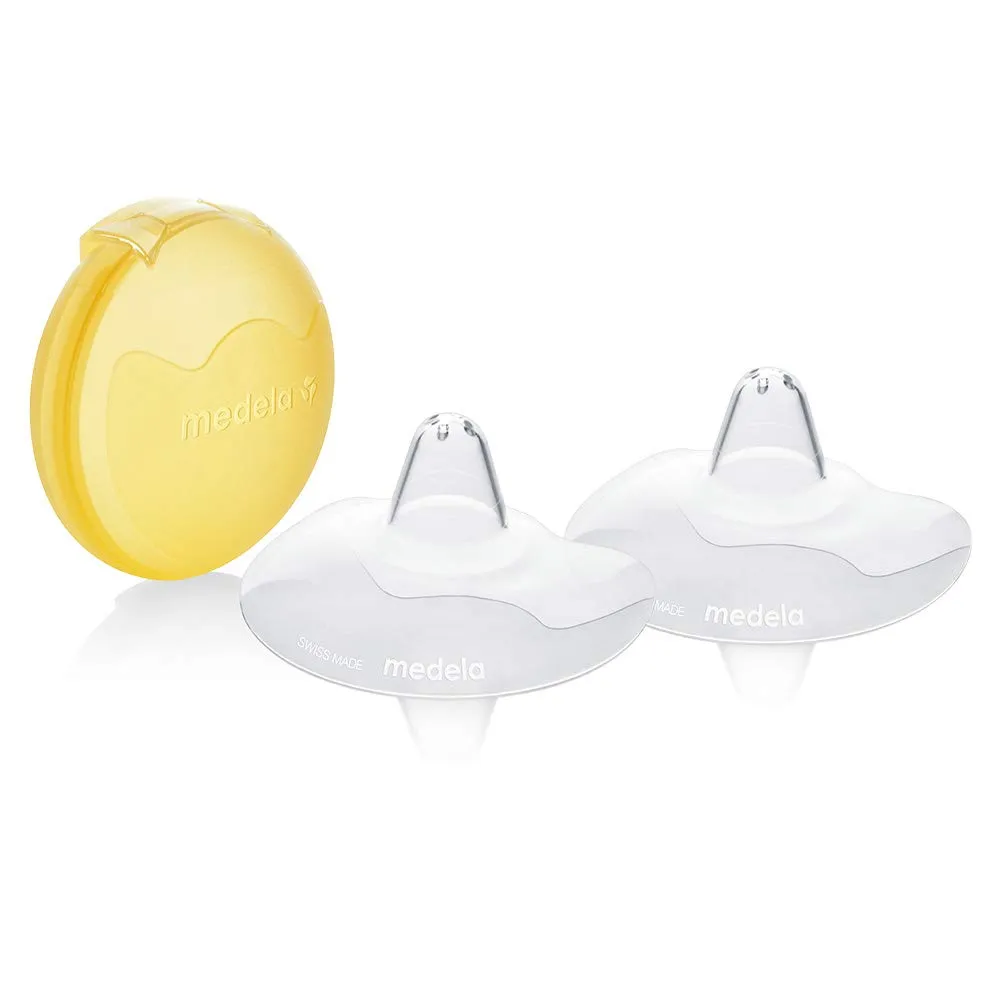Medela soft silicone contact nipple shields with storage case - (2pcs Pack)