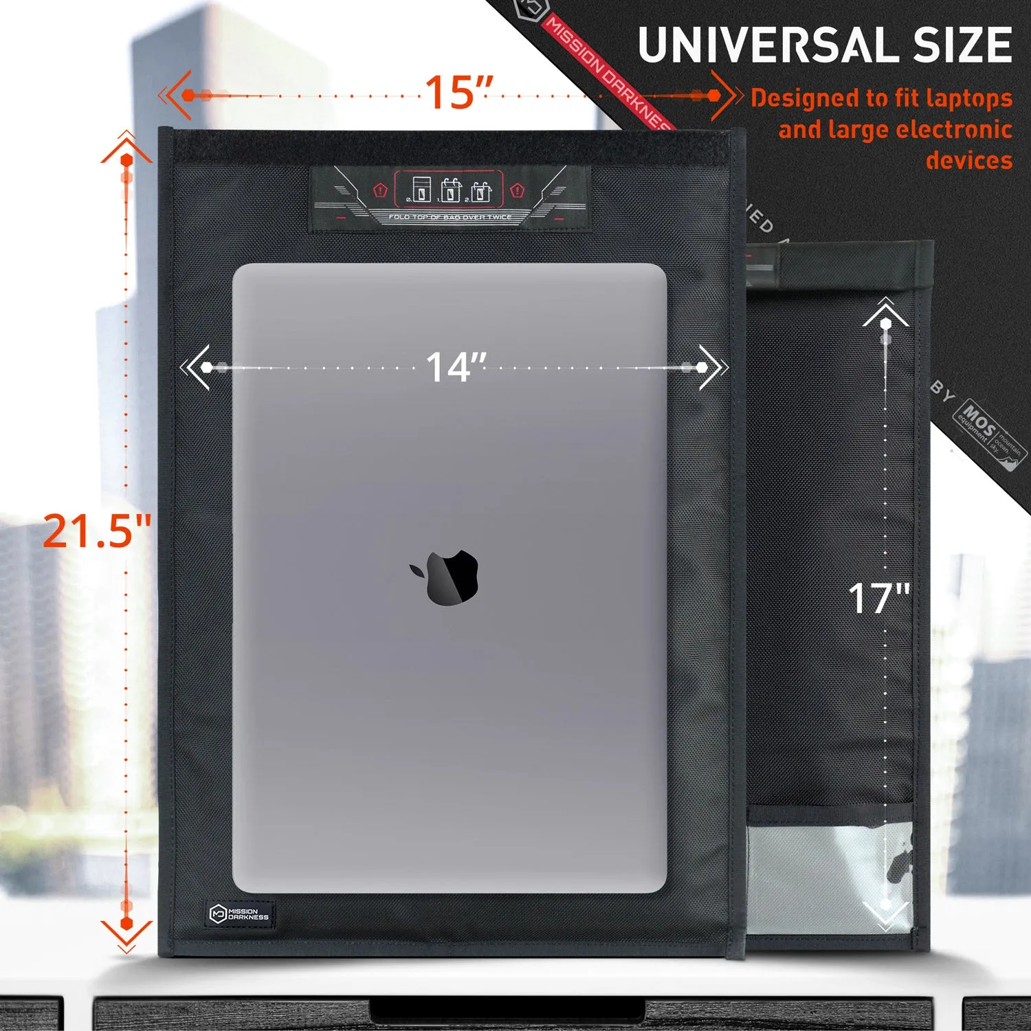 Mission Darkness™ Non-Window Faraday Bag for Laptops