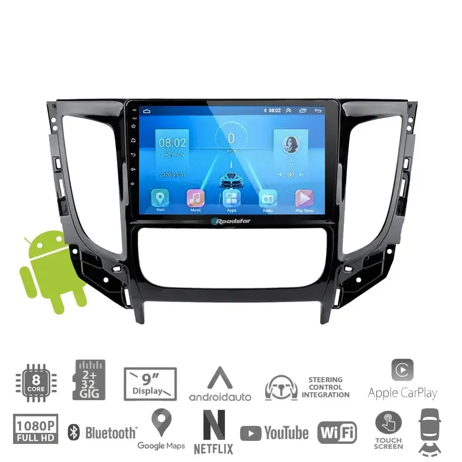 Mitsubishi Triton (15-21) - 9 Inch Roadstar Android Entertainment & GPS System