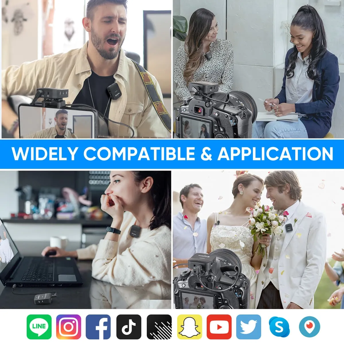 Moman C1 and C1X Wireless Lavalier Microphone for DSLR