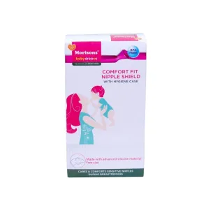 Morisons soft silicone contact nipple shields with storage case - (2pcs Pack)
