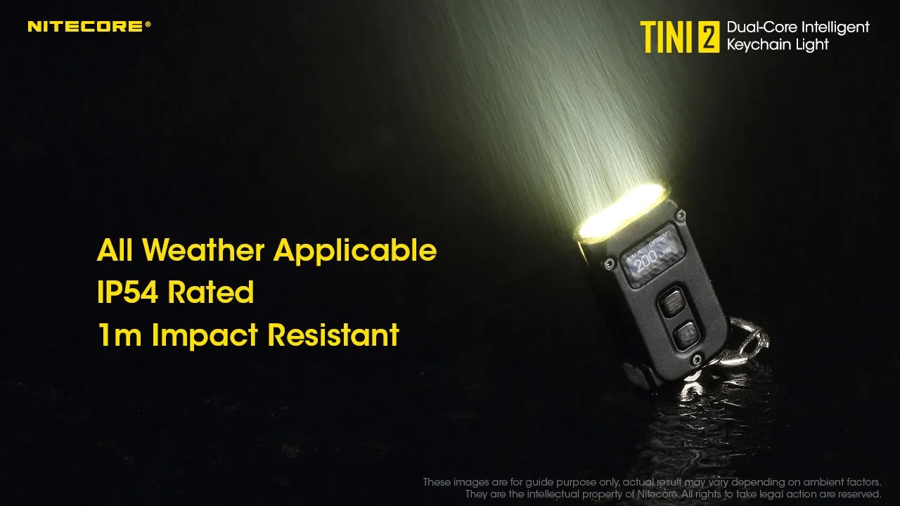 NITECORE 500 LUMENS DUAL-CORE INTELLIGENT KEYCHAIN LIGHT (TINI2)