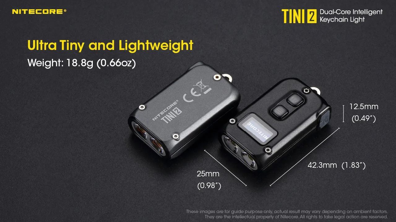 NITECORE 500 LUMENS DUAL-CORE INTELLIGENT KEYCHAIN LIGHT (TINI2)