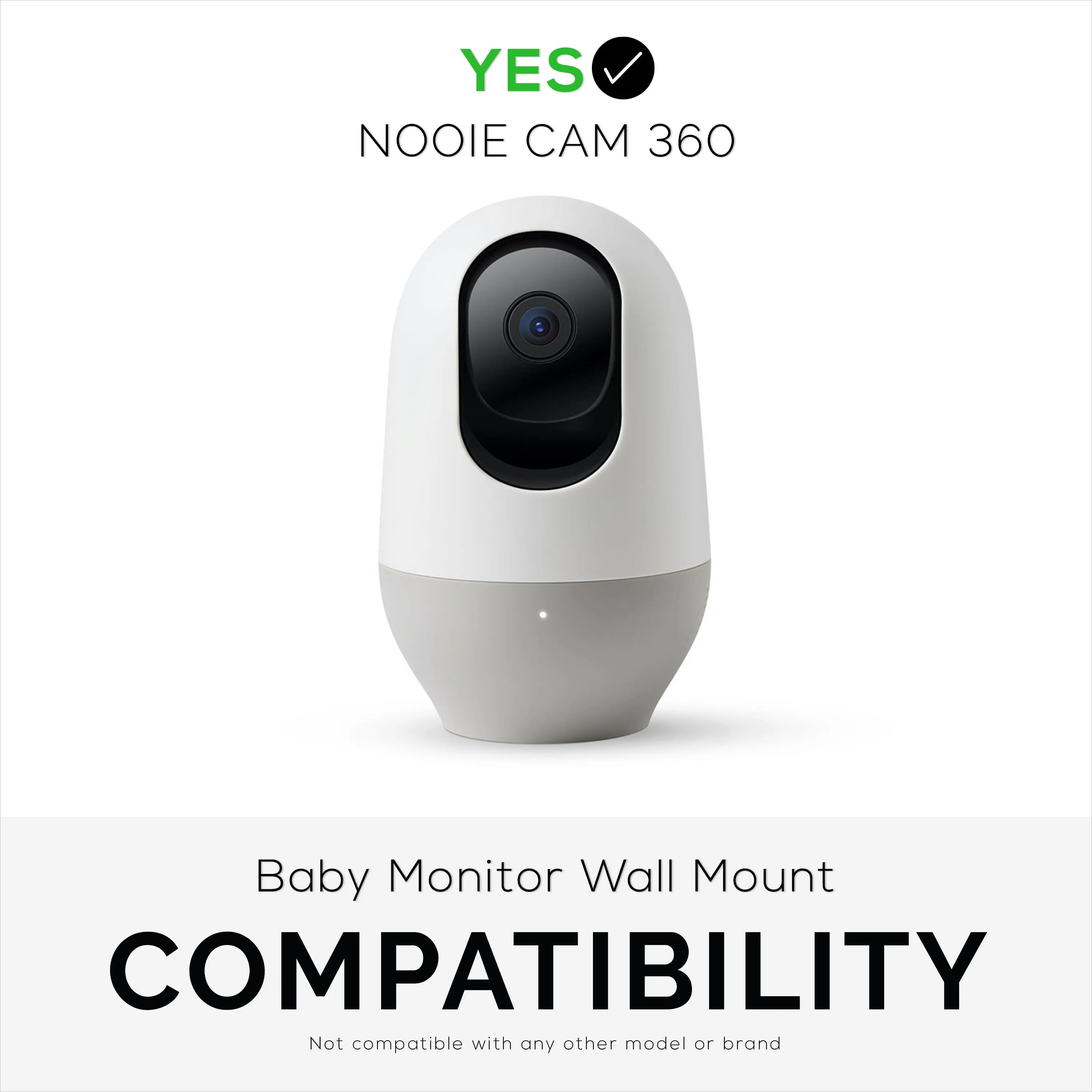 Nooie Cam 360 Wall Mount, Adhesive Holder, Easy to Install