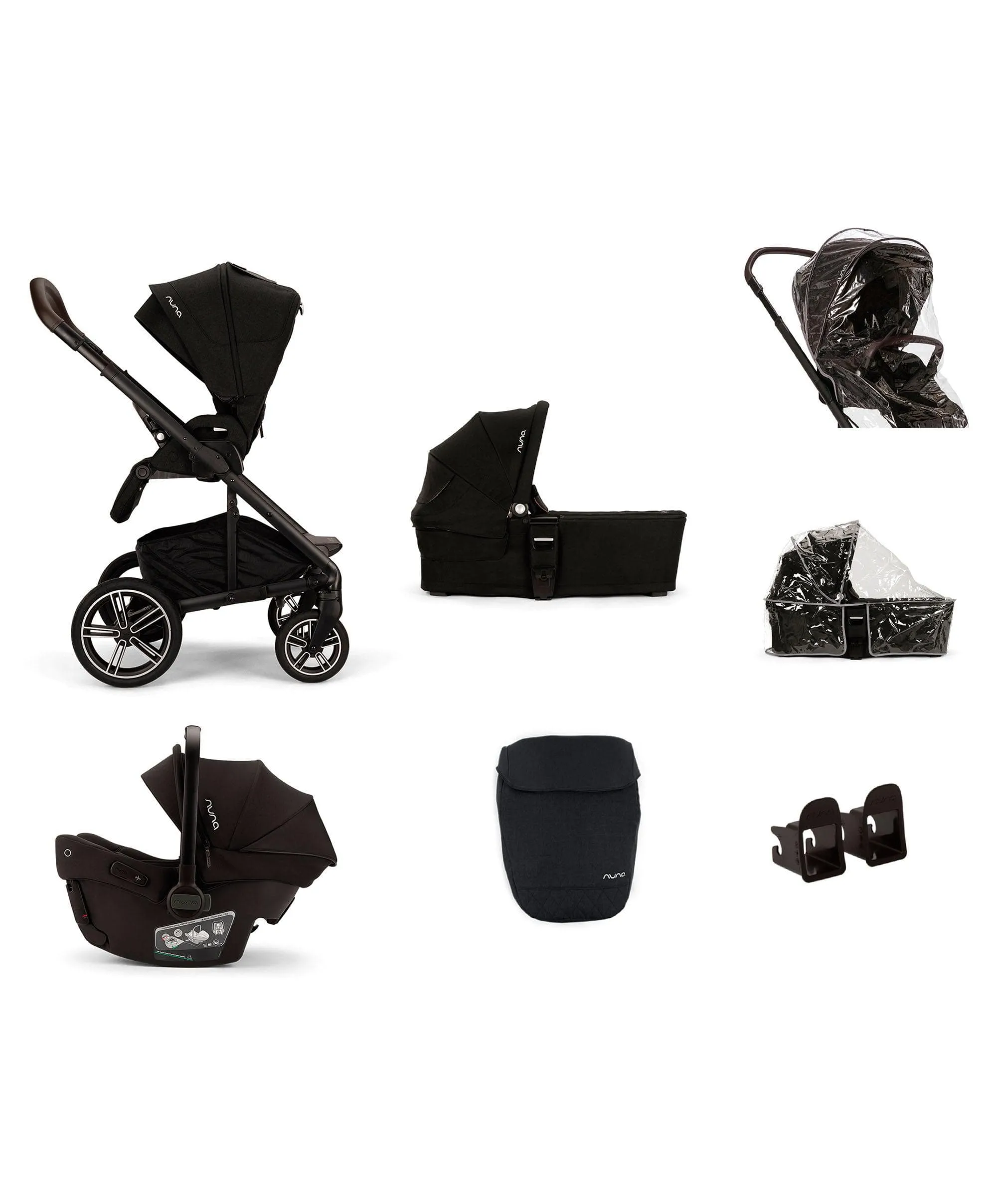 Nuna MIXX Next Urbn Bundle with PIPA Urbn Car Seat - Caviar