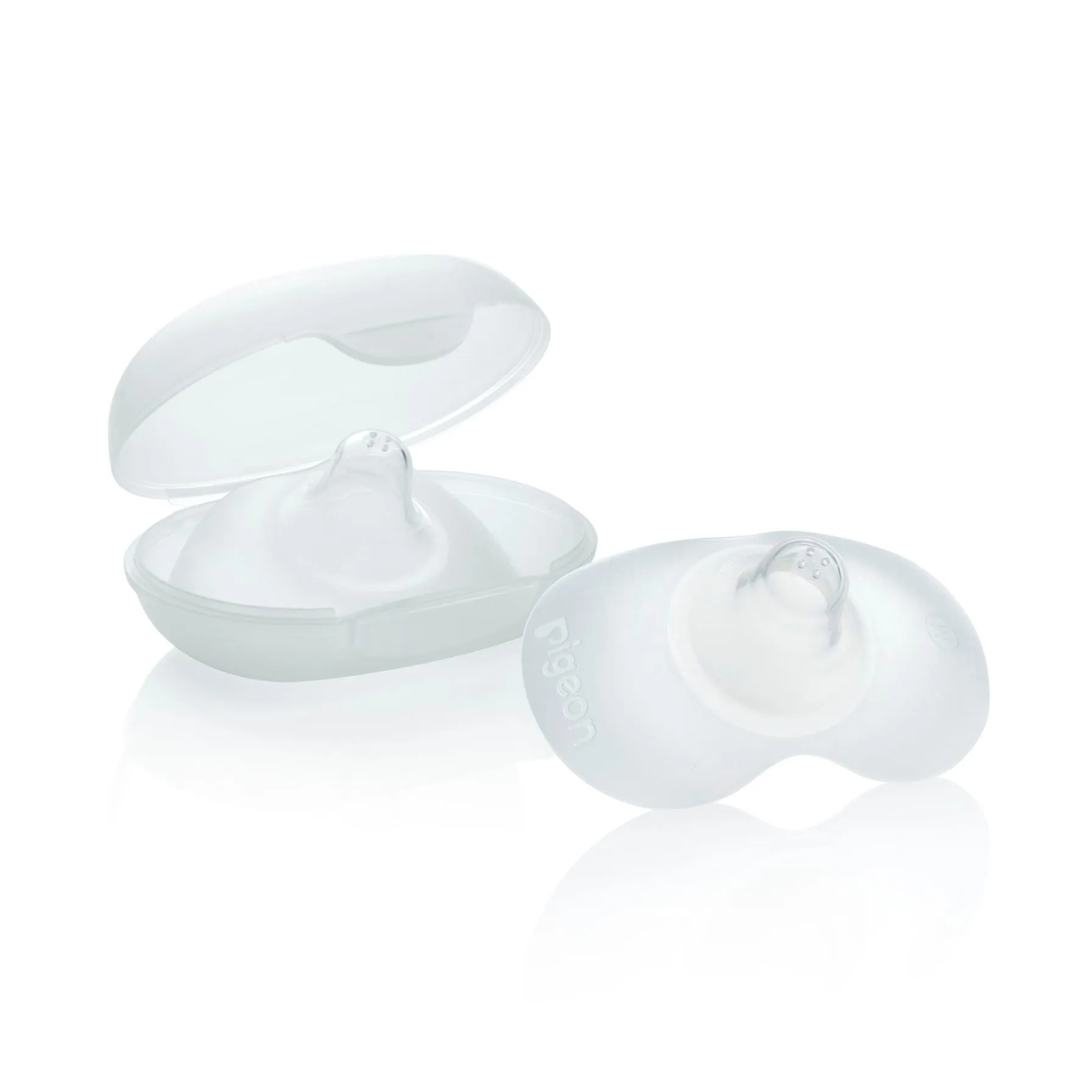 Pigeon Soft Silicone Natural Feel Nipple Shield with Storage Case - Size 2, 2pcs
