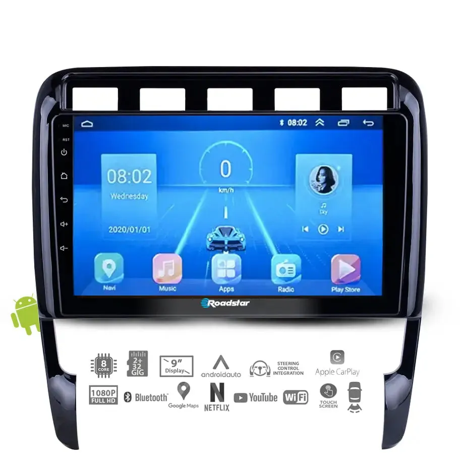 Porsche Cayenne (03-13) - 9 Inch Roadstar Android Entertainment & GPS System