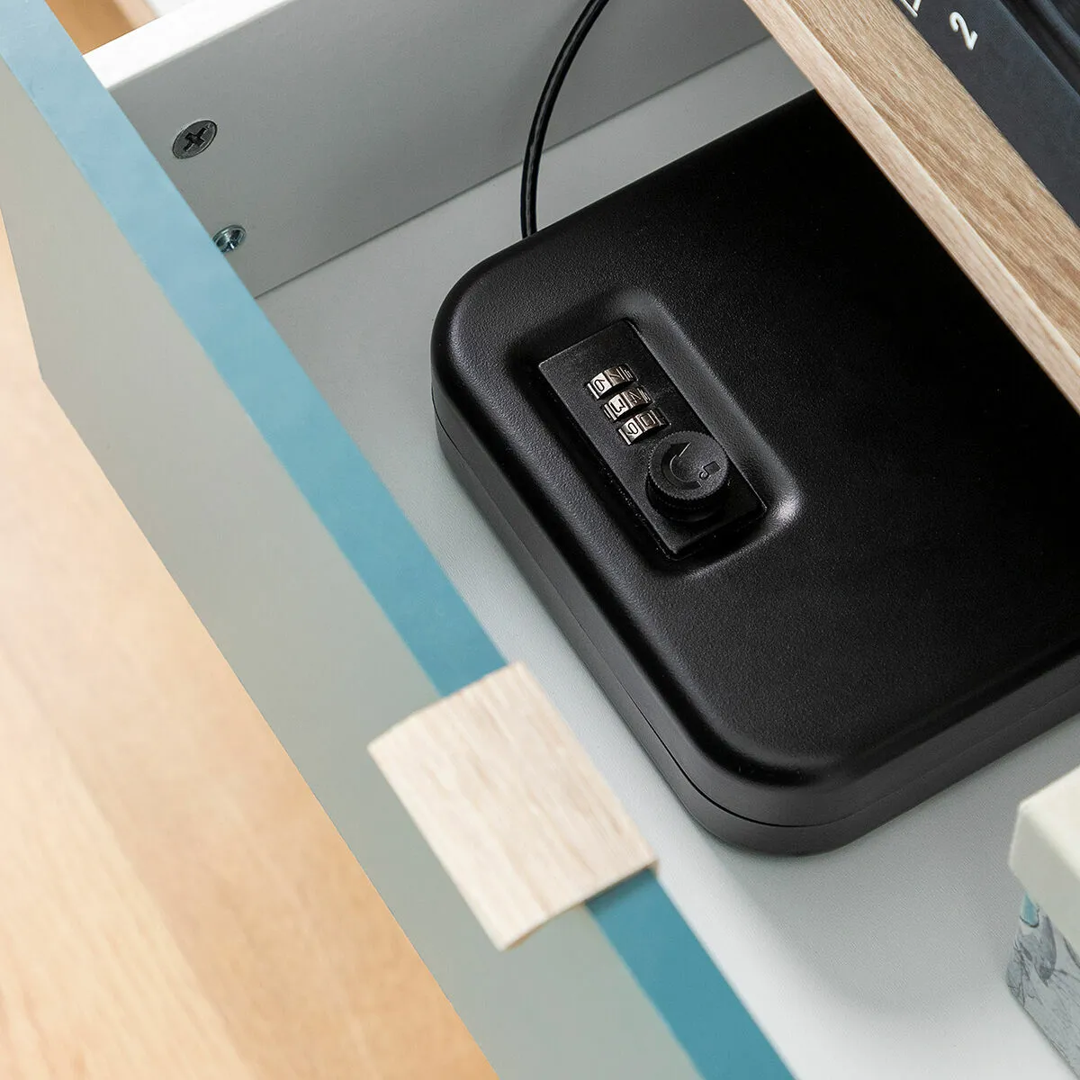 Portable Safe Box with Security Cable