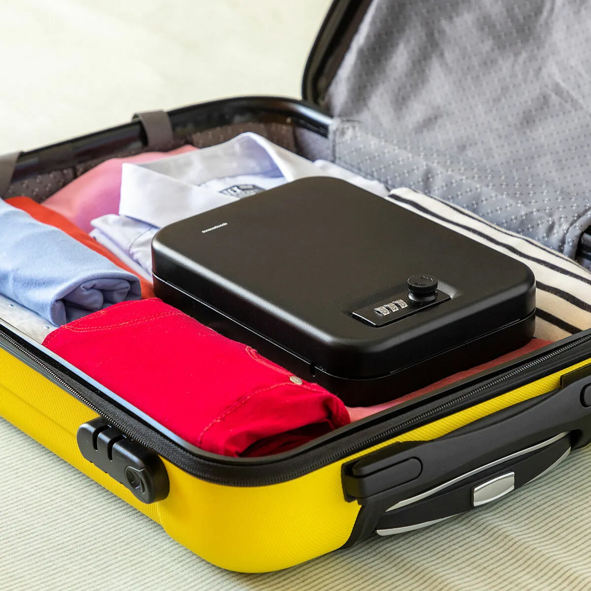 Portable Safe Box with Security Cable
