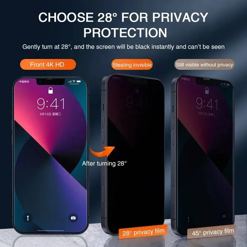 Protect Your Privacy with Full Cover Anti-Spy Screen Protector for iPhone: Shield Your Screen iPhone 11 12 13 14  Tempered Glass  FREE SHIPPING