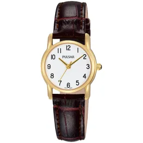 Pulsar Gold Leather Ladies Watch -  PH8262X