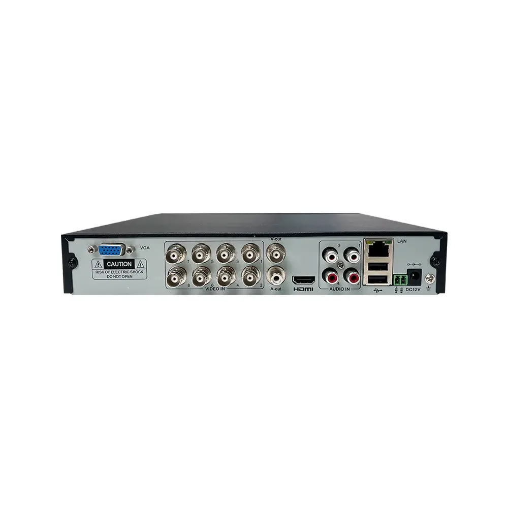 Qsee 5MP 2TB Wired DVR System with 8 Analog Bullet Cameras Featuring Color Night Vision