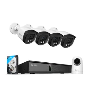 Qsee 5MP 8-Channel 2TB DVR Wired Security Camera System with Color Night Vision QH08045YC