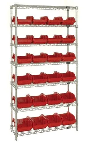 Quantum W7-12-24 Wire Shelving System with 7 Shelves, 36" x 18" x 74"