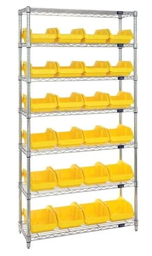 Quantum W7-12-24 Wire Shelving System with 7 Shelves, 36" x 18" x 74"