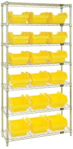 Quantum W7-14-18 Wire Shelving System with 7 Shelves, 36" x 18" x 74"