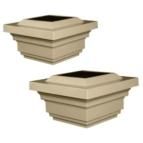Regal 4" x 4" PVC Solar Post Cap - Tan