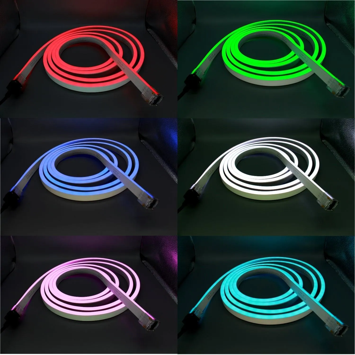 RGB Neon Flex 10x20mm 48V 10x20mm IP68 Waterproof 12.5cm Cut