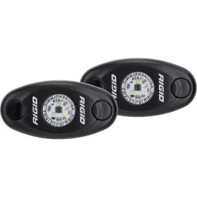 RIGID A-Series LED Light High Power Red Black Housing Pair