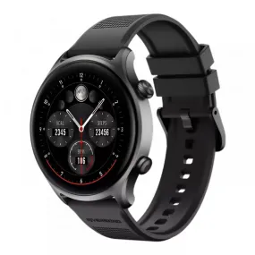 Riversong Motive 7C SW71 Smart Watch Silver Case With Black Silicone Strap