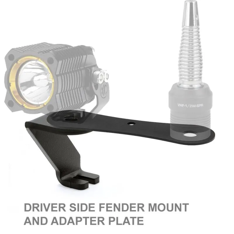 Rugged Radios A-Pillar Antenna Mount Ford F-Series Chevy Silverado Dodge Ram - Passenger Side