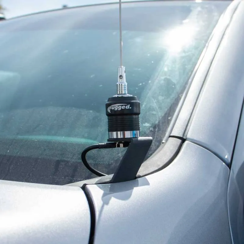 Rugged Radios A-Pillar Antenna Mount Ford F-Series Chevy Silverado Dodge Ram - Passenger Side