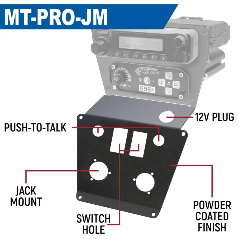 Rugged Radios Lower Accessory Panel - SPOD Switch Panel - Polaris RZR PRO XP/RZR Turbo R/RZR PRO R Dash Mount Radio/Intercom
