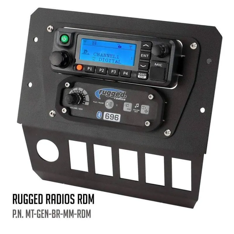 Rugged Radios Polaris General Multi-Mount  Kit for Radio and Intercom - Rugged Radios M1/G1/RM45/RM60/GMR45 with Switch Holes