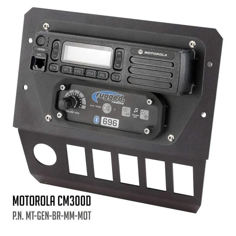 Rugged Radios Polaris General Multi-Mount  Kit for Radio and Intercom - Rugged Radios M1/G1/RM45/RM60/GMR45 with Switch Holes