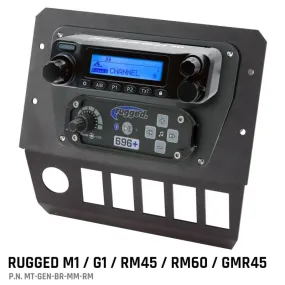 Rugged Radios Polaris General Multi-Mount  Kit for Radio and Intercom - Rugged Radios M1/G1/RM45/RM60/GMR45 with Switch Holes