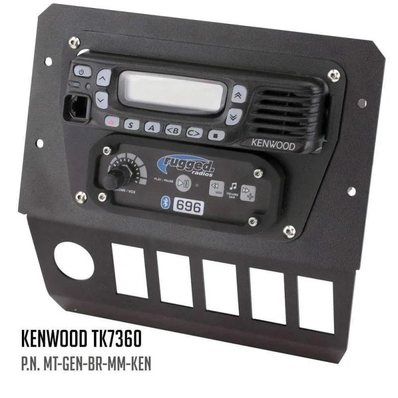 Rugged Radios Polaris General Multi-Mount  Kit for Radio and Intercom - Rugged Radios M1/G1/RM45/RM60/GMR45 with Switch Holes