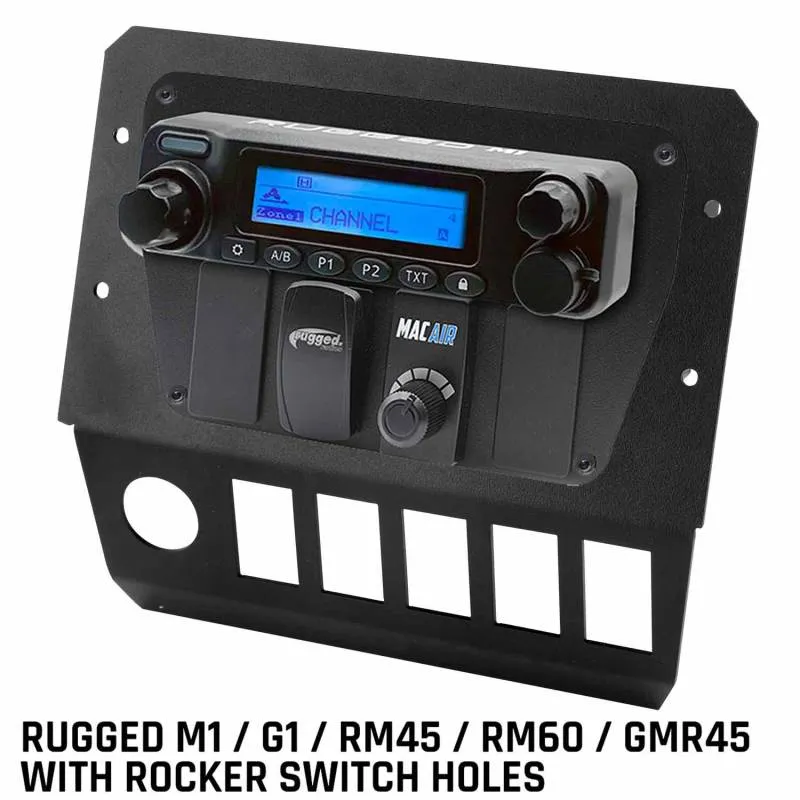 Rugged Radios Polaris General Multi-Mount  Kit for Radio and Intercom - Rugged Radios M1/G1/RM45/RM60/GMR45 with Switch Holes