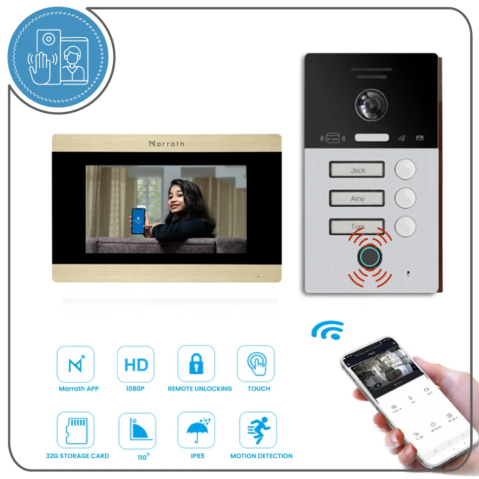 Smart Wi-Fi Video Intercom with Gate Unlock.