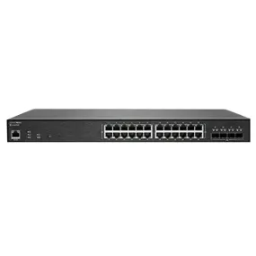 SonicWall SWS14-24FPOE Ethernet Switch 24 Ports - Manageable - Gigabit Ethernet, 10 Gigabit Ethernet - 10/100/1000Base-T, 10GBase-X - 2 Layer Supported - Modular - 500.40 W Power Consumption 02SSC8377