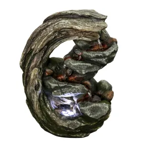 Stone Waterfall Fountain With 4 Wt Leds