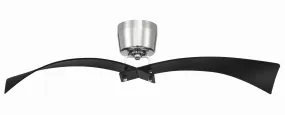 Tern 52" Ceiling Fan in Flat Black & Polished Nickel