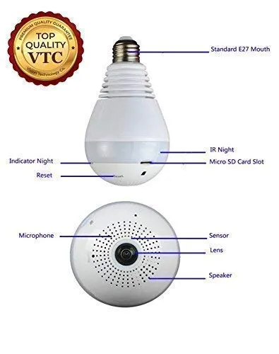 The 360 Degree Wi-Fi Light Bulb Camera