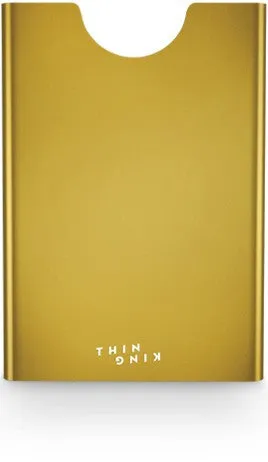 Thin King Aluminum Card Case - Yellow Gold