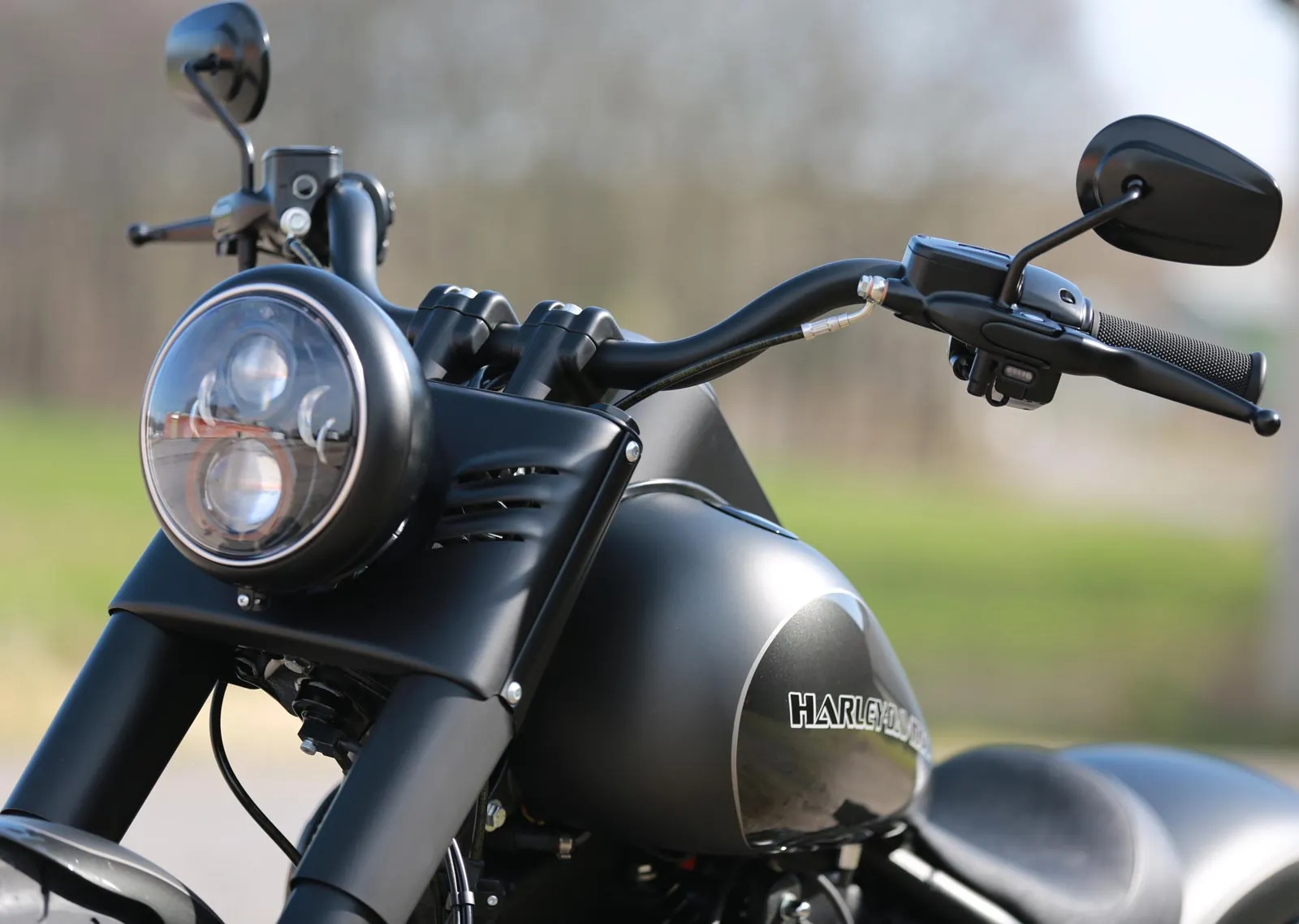 Thunderbike 41-99-1092 Stripe Mini LED Indicators - Black, fits Harley 1996-2014
