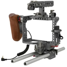 Tilta Handheld Camera Cage Rig with Wooden Handgrip For Panasonic GH5
